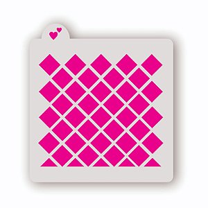 Estêncil Fundo Losango quadrado