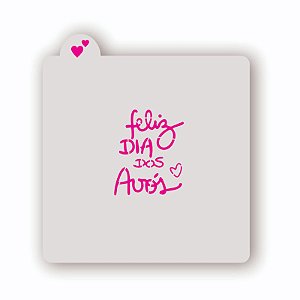 Estêncil Feliz dia dos avós