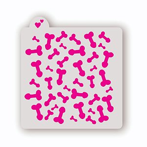 Estêncil Fundo Pênis