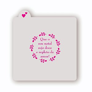 Estêncil Que o seu natal seja repleto de amor
