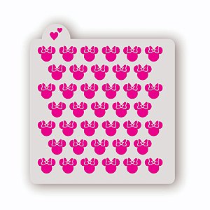 Estêncil Fundo Minnie Mouse
