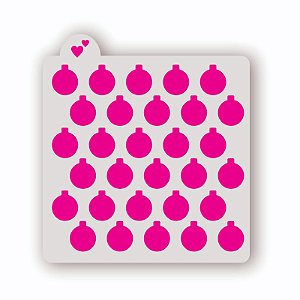 Estêncil Fundo Bolinhas de Natal