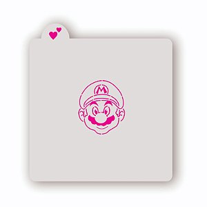 Estêncil Super Mario Bros cabeça