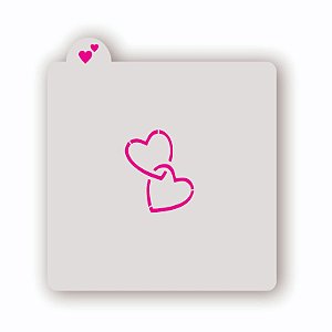 Estêncil Corações