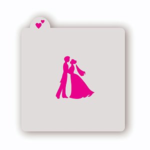 Estêncil Casal de Noivos