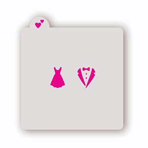 Estêncil detalhes casamento