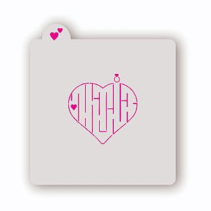 Estêncil Labirinto do Amor
