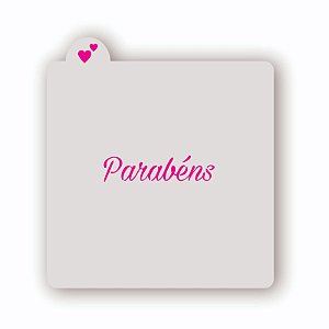 Estêncil Parabéns