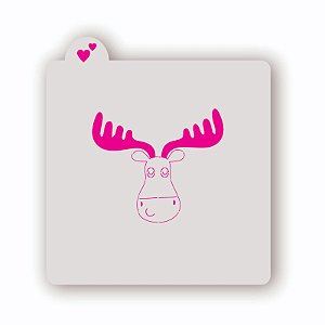 Estêncil Rena de Natal