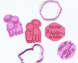 Kit cortadores de biscoito melhores avós