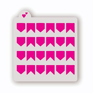 Estêncil Fundo Bandeirinhas 1