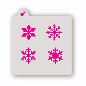 Estêncil Flocos de neve
