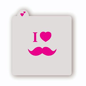 ESTENCIL I LOVE BIGODE