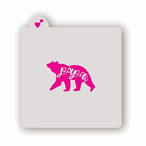Estêncil Papai Urso