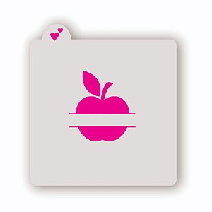 Estêncil Maçã para nome de professor