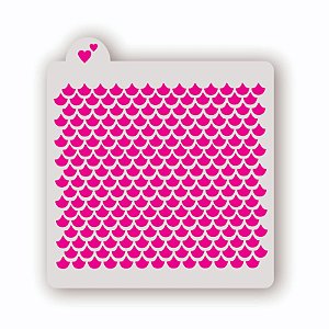 Estêncil Fundo Escamas