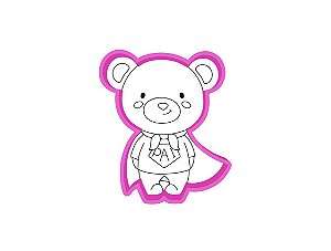 Cortador de Biscoito Ursinho com capa