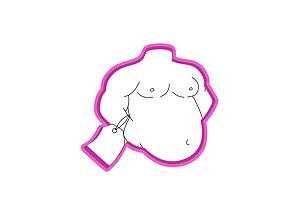 Cortador de Biscoito barrigudo com tag