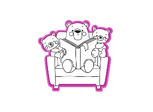 Cortador de Biscoito Pai Urso poltrona