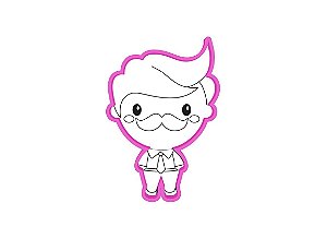 Cortador de Biscoito Homem de bigode