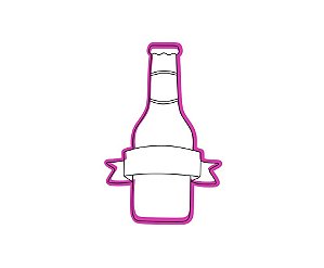 Cortador de Biscoito Garrafa com faixa