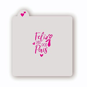 Estêncil Feliz Dia dos Pais Gravatinha