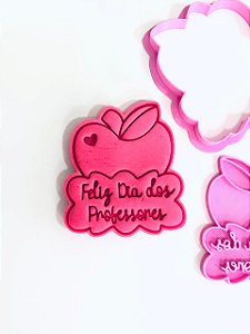 Cortador de Biscoito Maça nuvem dia dos Professores
