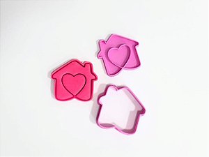 Cortador de biscoito casinha coração