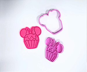 Cortador de biscoito cupcake minnie