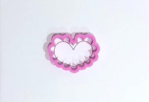 Cortador de biscoito coração rendado M