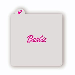 Estêncil Barbie escrito N