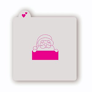 Estêncil Papai Noel com Placa