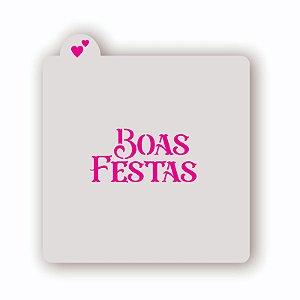 Estêncil Boas Festas