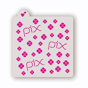 Estêncil Fundo Pix