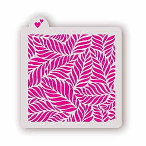 Estêncil Fundo Folhas G