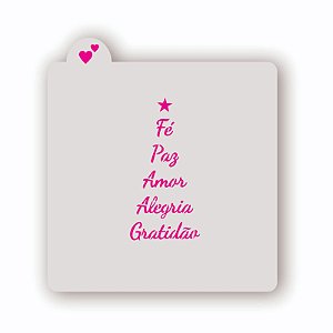 Estêncil Árvore com Escrita