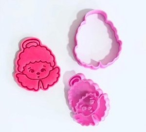 Cortador de Biscoito Anjinho com Carimbo