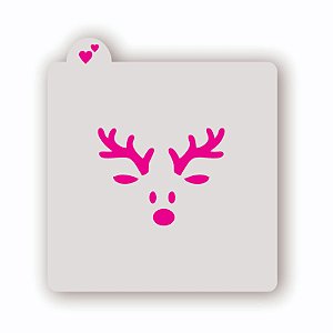 Estêncil Rena de Natal 3