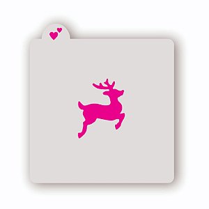 Estêncil Rena de Natal 4