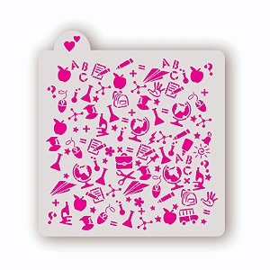 Estêncil Fundo Professor