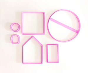 Kit cortador de biscoito casinha 3d 10x8