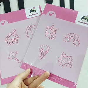 Kit estênceis mini diversos