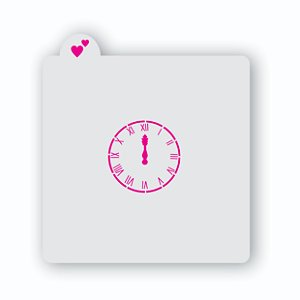 Estêncil Relógio da virada