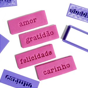 Kit cortadores de biscoito palavras
