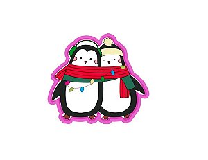 Cortador de biscoito Casal de Pinguins LF
