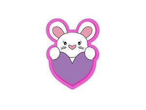 Cortador de Biscoito Coelho Coração