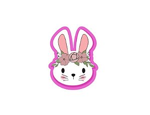 Cortador de Biscoito Coelha com Flores