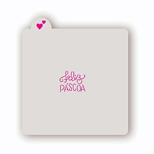 Estêncil Feliz  Páscoa B