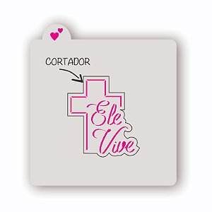 Cruz Ele Vive Com Estêncil