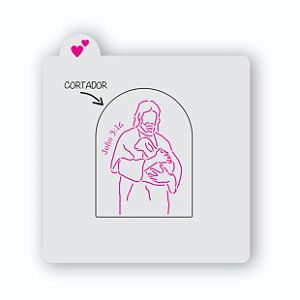 Estêncil Jesus e o cordeiro